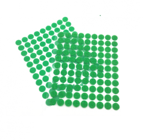 Липучки самоклеящиеся 10 мм 99 пар Зеленый