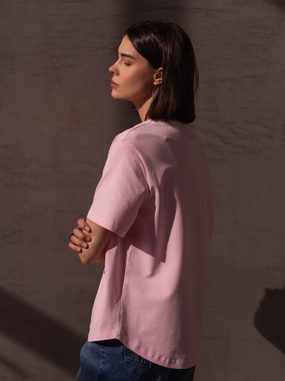 Футболка жіноча вільна FROMUS XXL Рожевий (2642-21) - фото 3