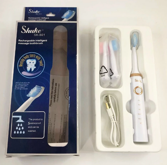 Щетка для зубов с 3 насадками Белый (21577796) - фото 5 Щетка для зубов с 3 насадками Белый (21577796) - фото 5