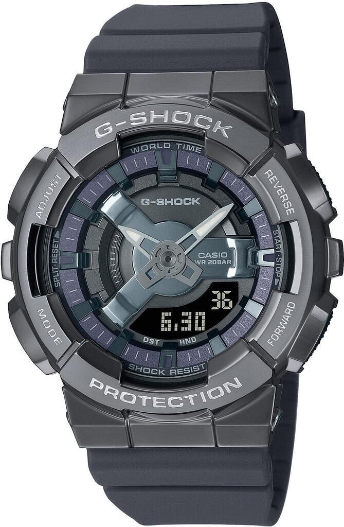 Наручные часы женские Casio G-Shock GM-S110B-8AER ударопрочные с водозащитой 200 м и серым циферблатом