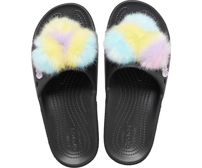 Шльопанці жіночі утеплені Crocs Classic Fur Sure Slide р. 38-39 Чорний (5483) - фото 8 Шльопанці жіночі утеплені Crocs Classic Fur Sure Slide р. 38-39 Чорний (5483) - фото 8