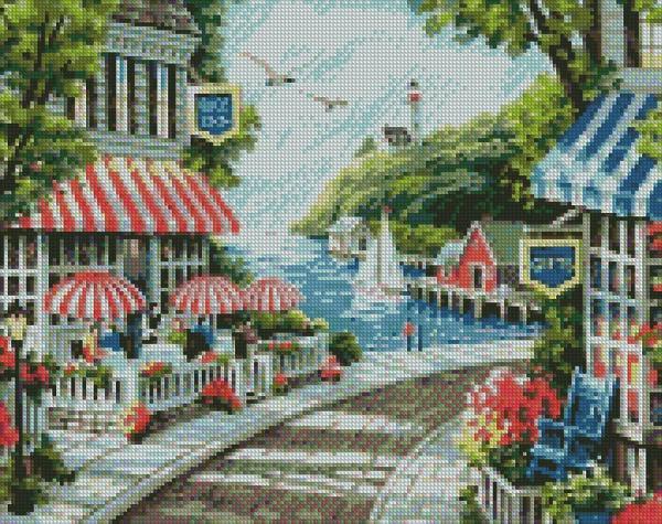 Алмазная мозаика Идейка Яркий городок 40х50 см (AMO7008-mt)