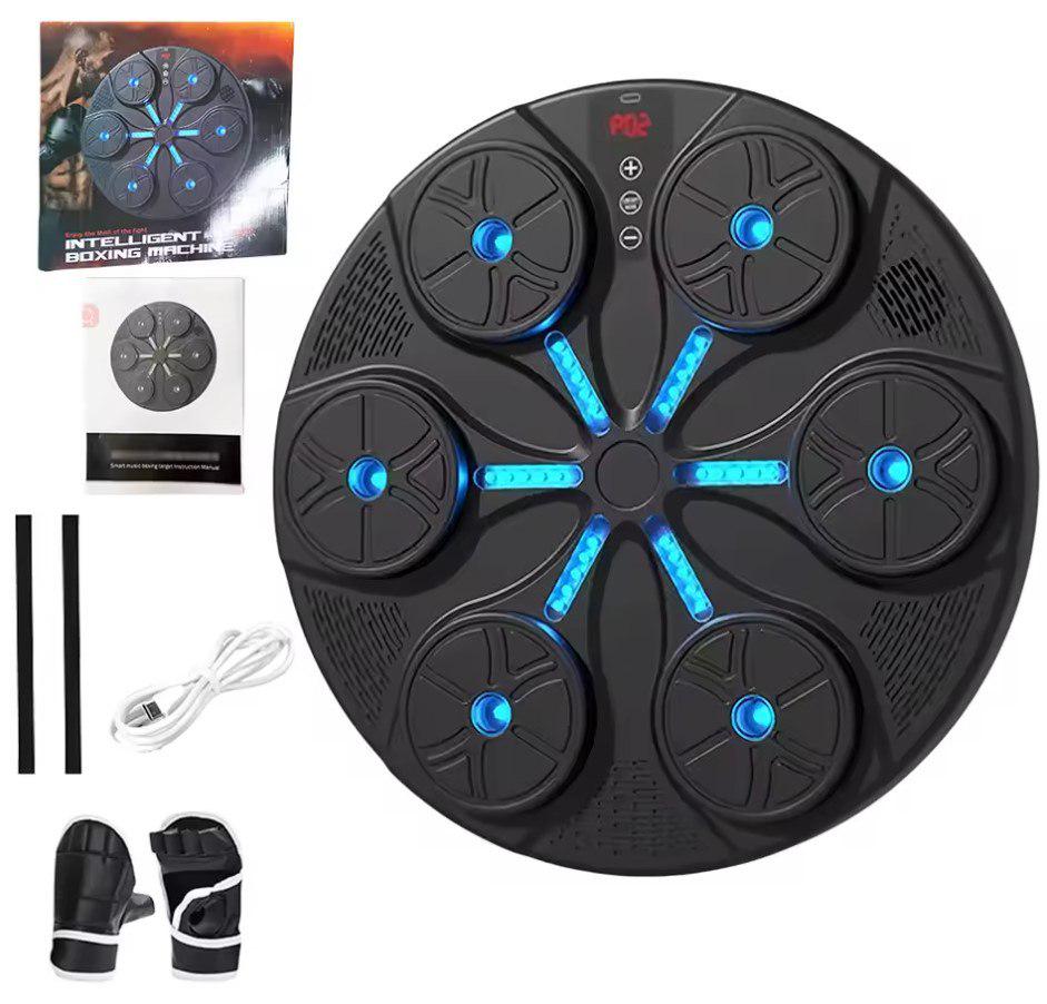 Тренажер для боксу музичний із шістьма мішенями LED підсвічуванням і рукавичками (2104618507) Тренажер для боксу музичний із шістьма мішенями LED підсвічуванням і рукавичками (2104618507)