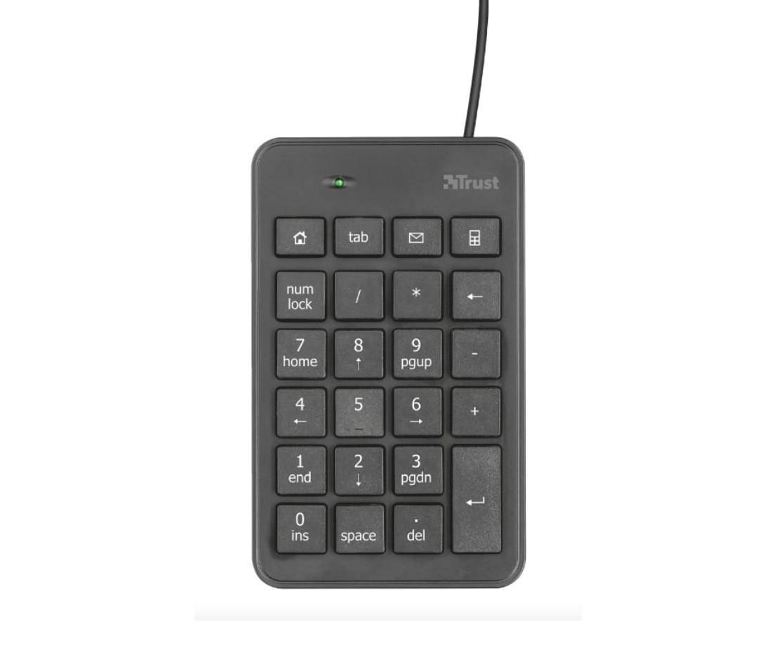 Клавиатура мембрана Trust Xalas 25486 USB-A Numeric Keypad 23 Key USB-A Черный (iz16592)
