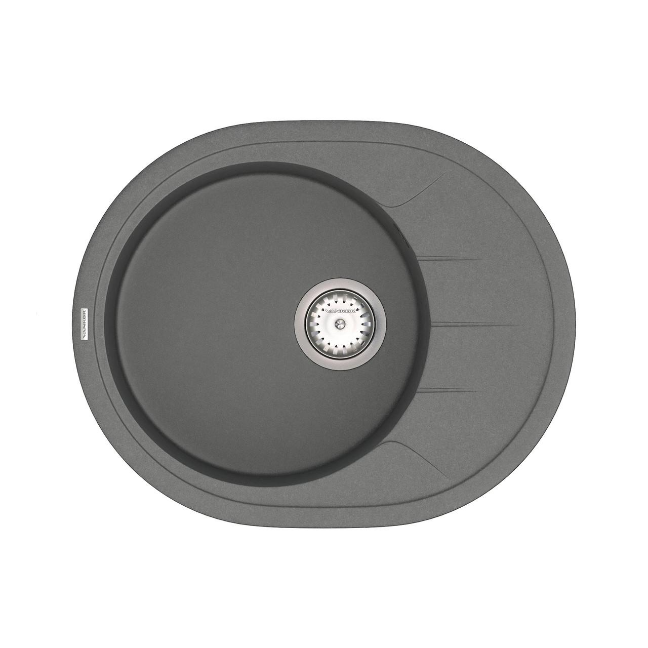 Кухонна мийка з сифоном Sity SMO 02.61 Gray