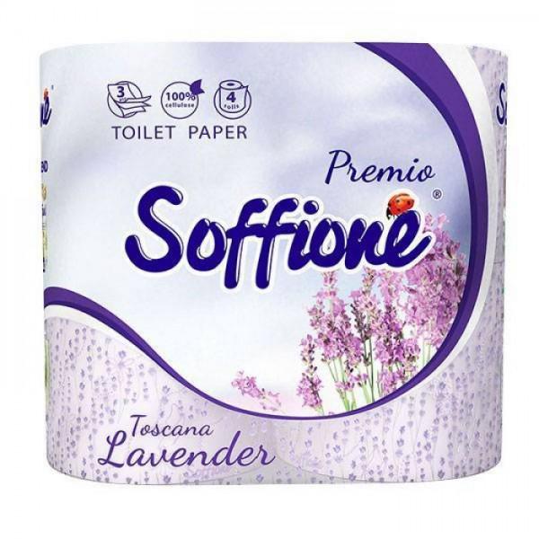 Туалетний папір Soffione Toscana Lavenderr 3 шари 4 рулони (833964) - фото 1