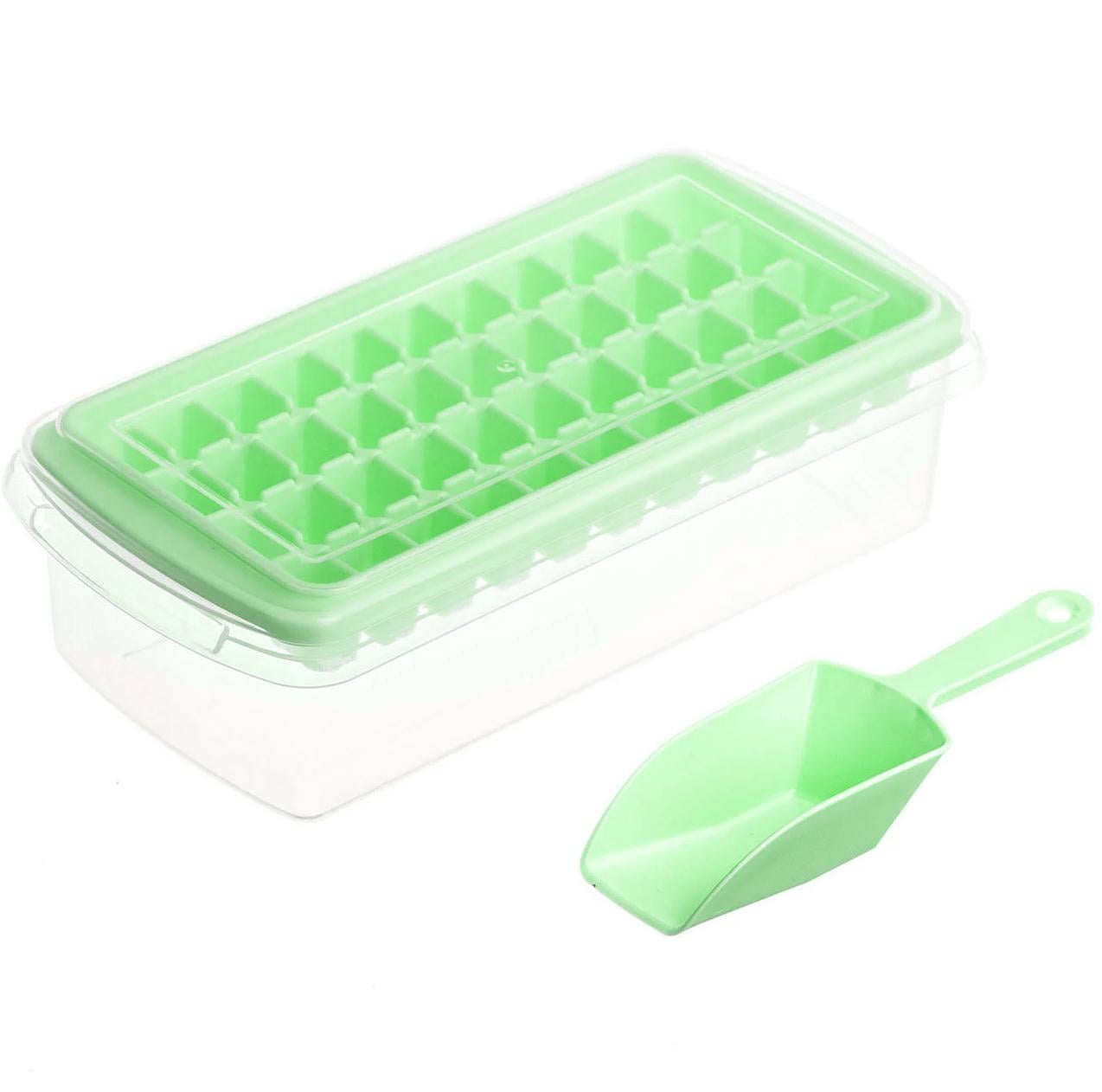 Форма для льда с контейнером и лопаткой Hoz Салатовый (MMS-R82591)