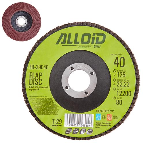 Круг пелюстковий торцевий Alloid 125 мм P40 T29 (00000061423) - фото 7