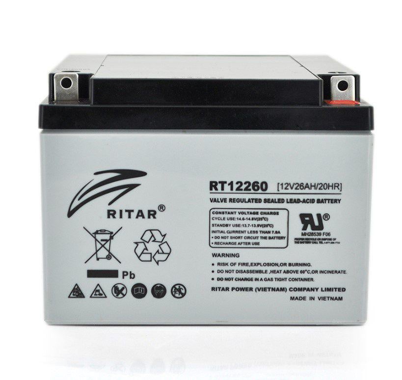 Аккумуляторная батарея AGM Ritar RT-12260G 12V 26.0Ah - фото 1