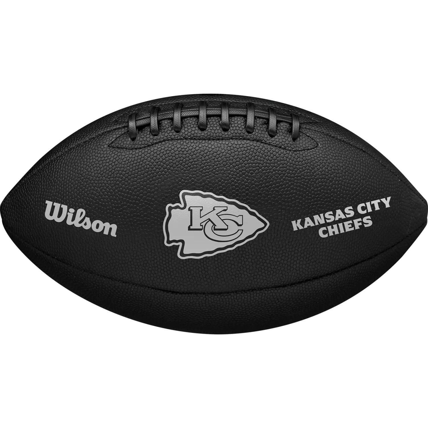 Мяч для американского футбола Wilson NFL TEAM METALLIC PREMIERE KC OF р. 9 Черный (WF4015816XBOF)