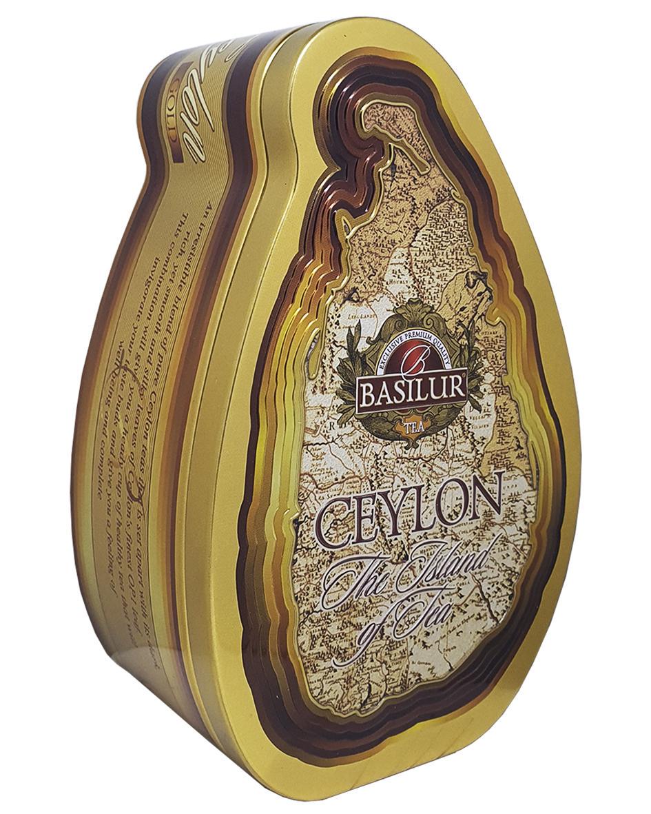 Чай черный Basilur Остров Цейлон Золотой в металлической банке 100 г (54910) - фото 2 Чай черный Basilur Остров Цейлон Золотой в металлической банке 100 г (54910) - фото 2