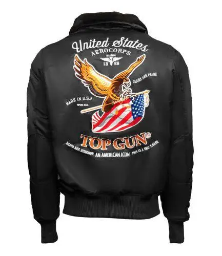 Бомбер Top Gun Eagle CW45 Jacket 5XL Black (TGJ1938B5XL) - фото 2