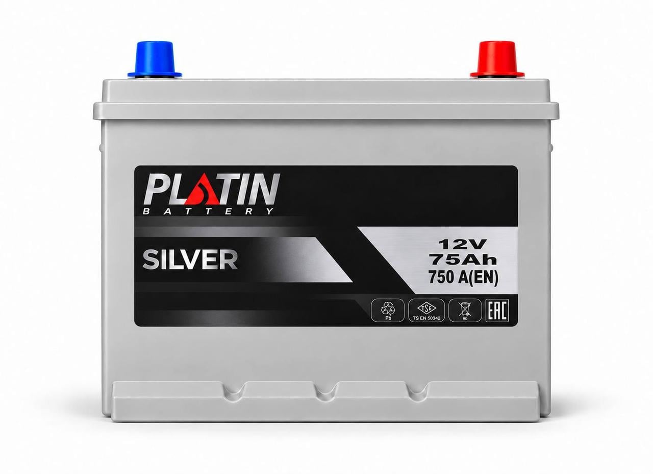 Акумулятор автомобільний Platin Silver Asia 75 Ah 750A R+ 12V (3213313058) Акумулятор автомобільний Platin Silver Asia 75 Ah 750A R+ 12V (3213313058)