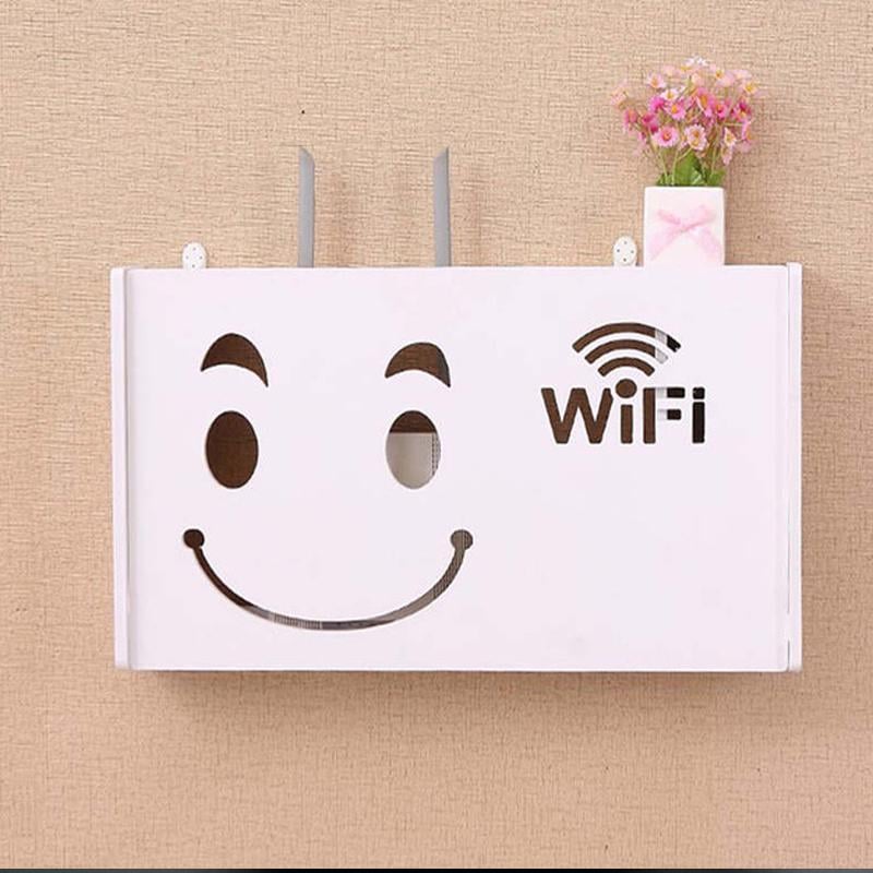 Коробка-полка настенная Смайл для роутера Wi-Fi 30х20,5х9,5 см Белый - фото 1