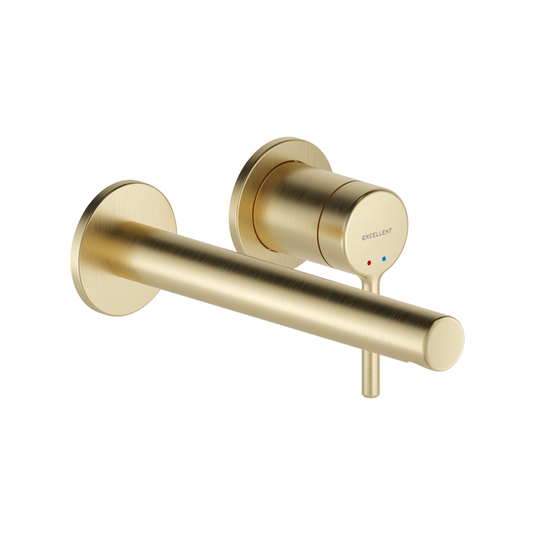 Смеситель для раковины Excellent PI настенный матовый Золотой