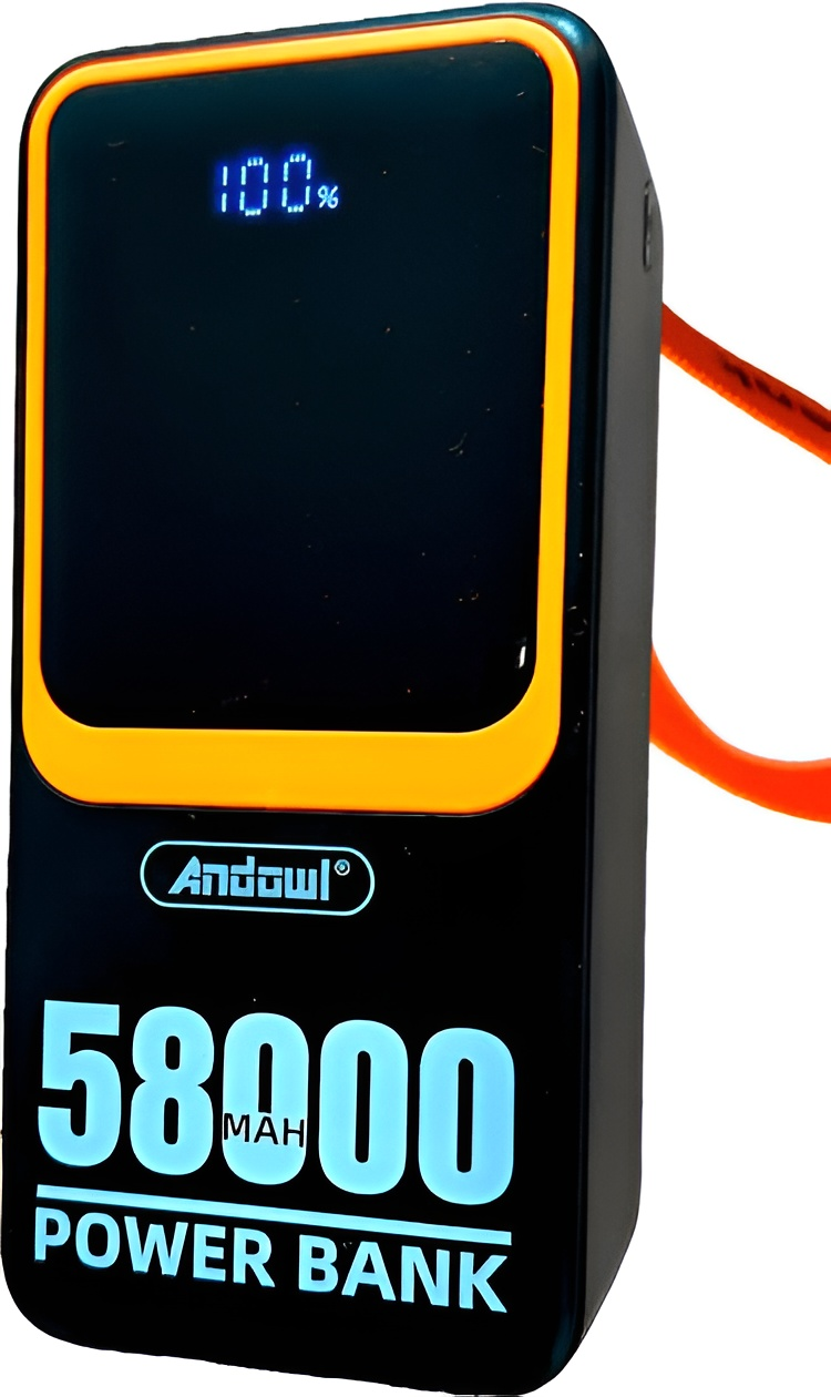 Повербанк Andowl з швидкою зарядкою 50000 mAh/22,5 W/PD20/Q-TD88 Чорний (971fed17) - фото 1 Повербанк Andowl з швидкою зарядкою 50000 mAh/22,5 W/PD20/Q-TD88 Чорний (971fed17) - фото 1