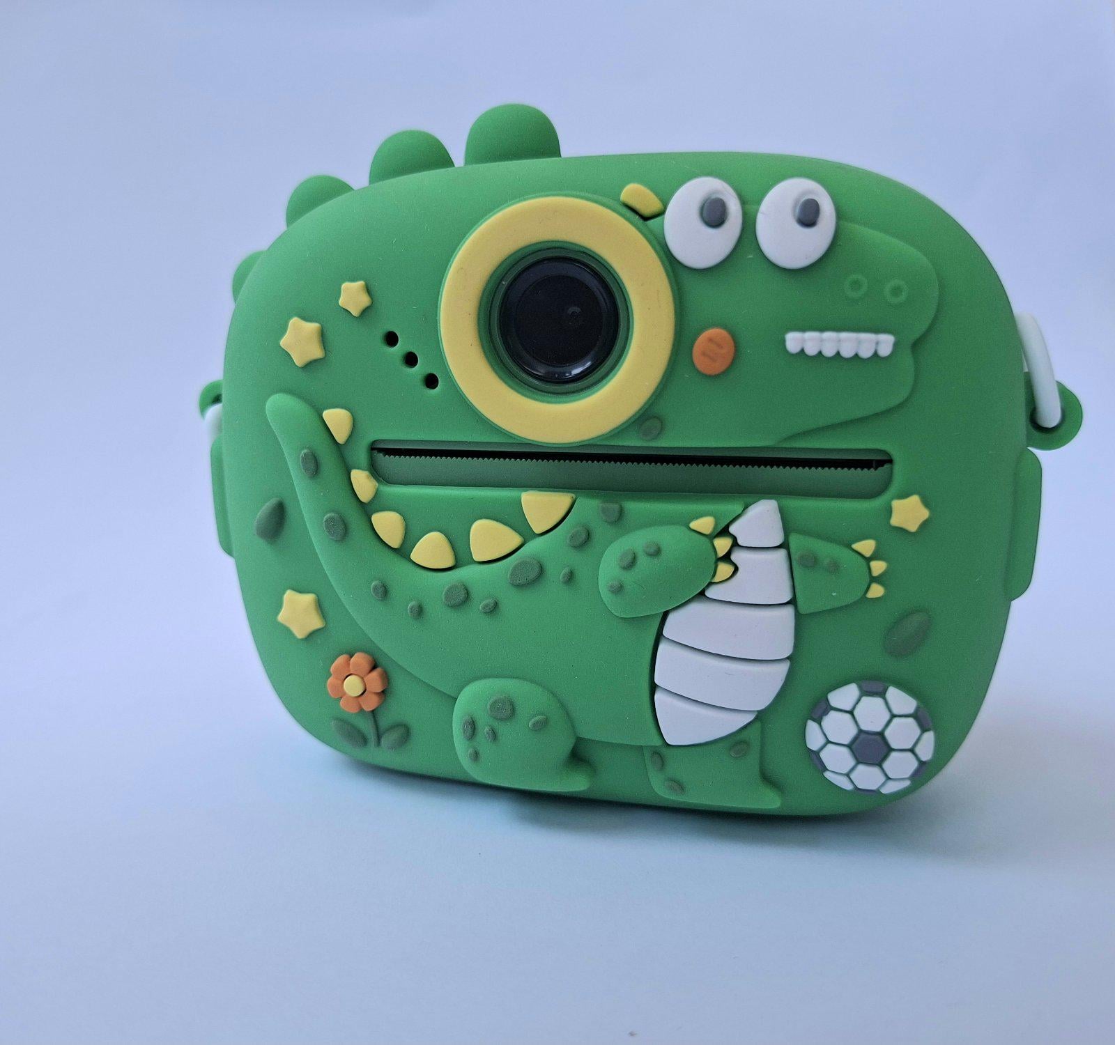 Фотоапарат дитячий з миттєвим друком у формі динозавра з м'ячем (A-2345)