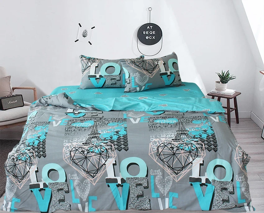 Комплект постельного белья с компаньоном TAG Tekstil S424 полуторный (286)