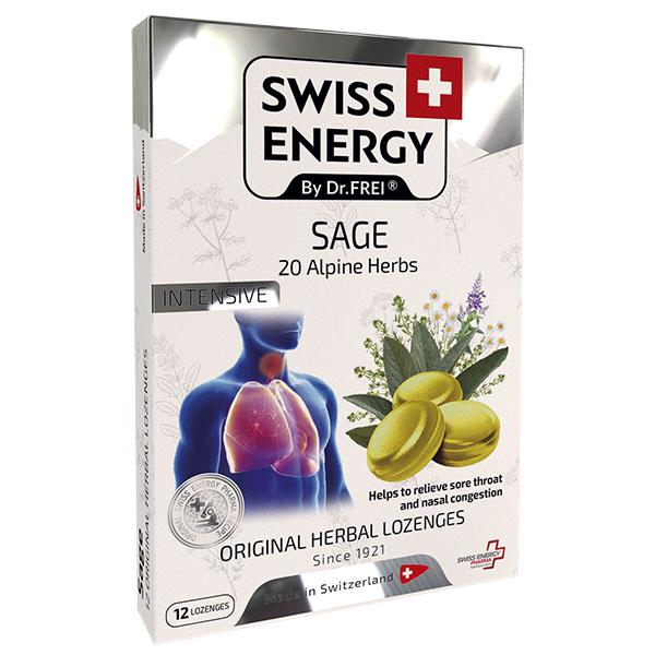 Средство противопростудное для детей Swiss Energy Herbal Lozenges Blister 20 herbs with Sage 12 herbal lozenges (000026740)
