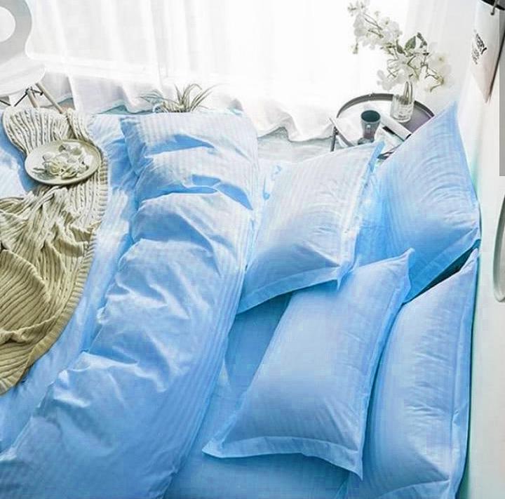 Комплект постільної білизни Страйп Сатин Полуторний 50x70 см (8232171)