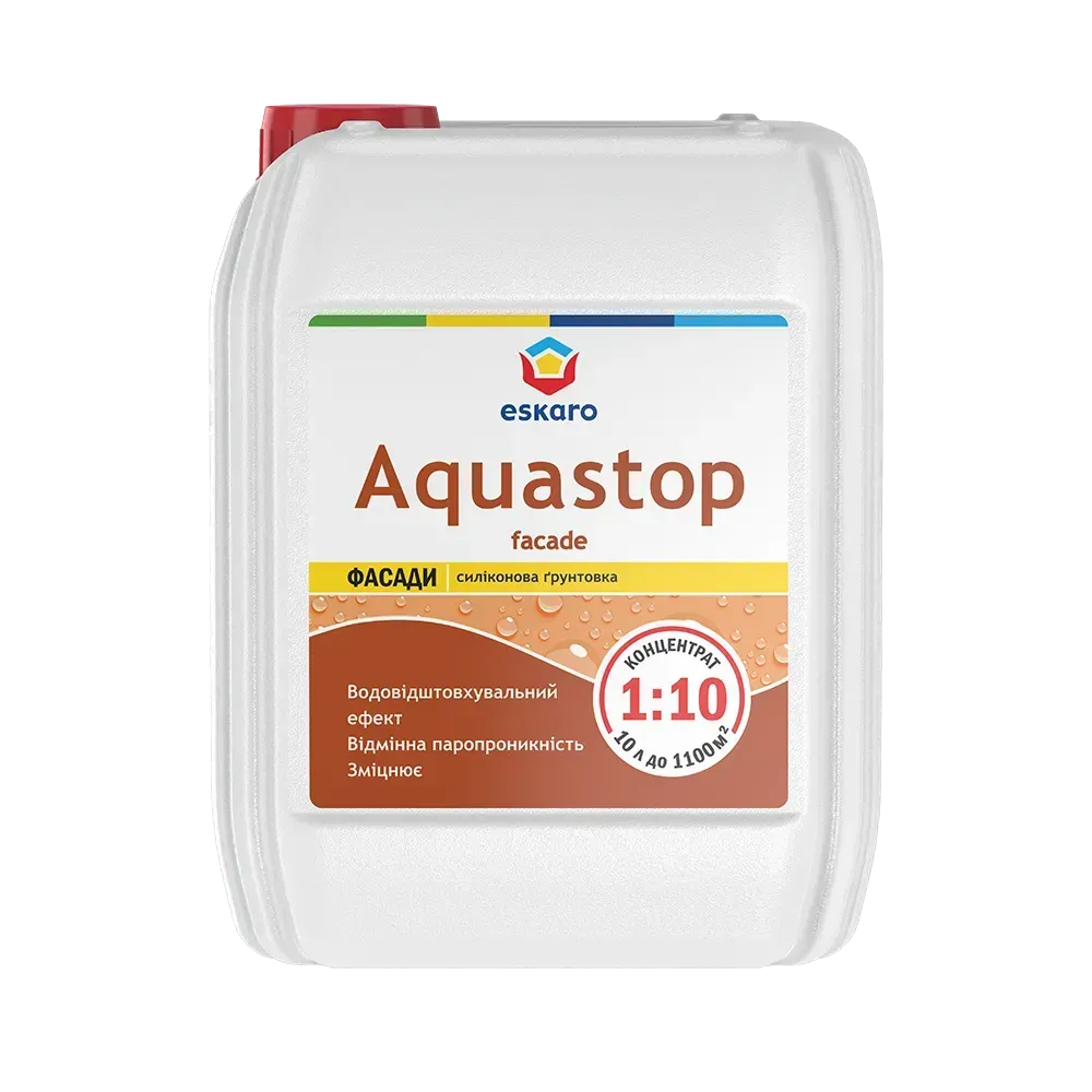 Грунтовка влагоизоляционная для наружных работ Eskaro AQUASTOP FASAD 3 л (2028273770)