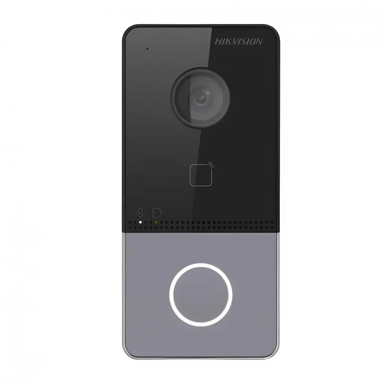 Панель вызова с камерой Hikvision DS- KV6113-WPE1 C встроенный динамик и микрофон одноабонентская IP65 Серый (a85fc8b9)