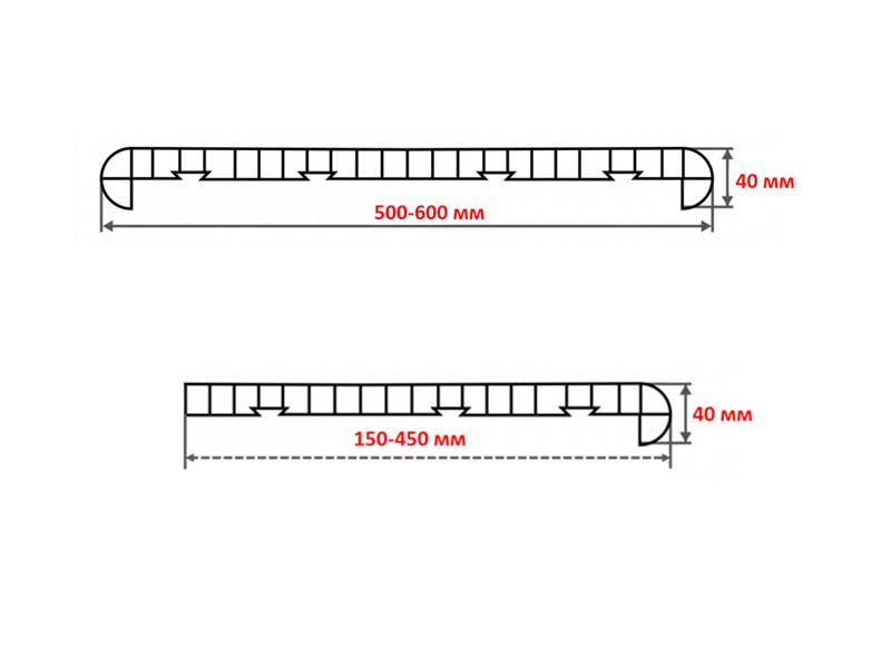 Підвіконня Estera 450 мм Мармур шовковисто-матовий (EST-M-450) - фото 4