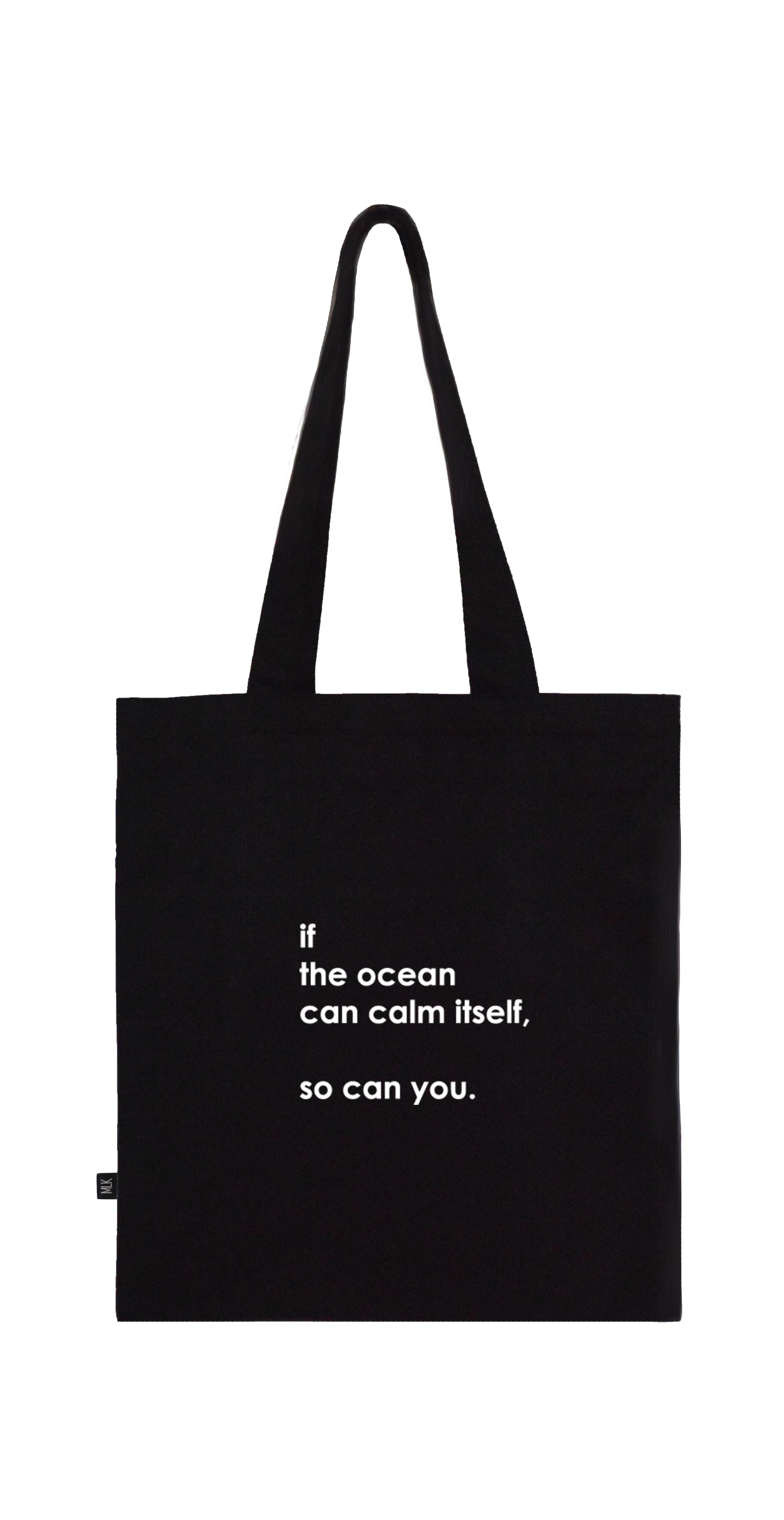 Шопер MLK "If the ocean can calm itself, so can you" Чорний (28064411)