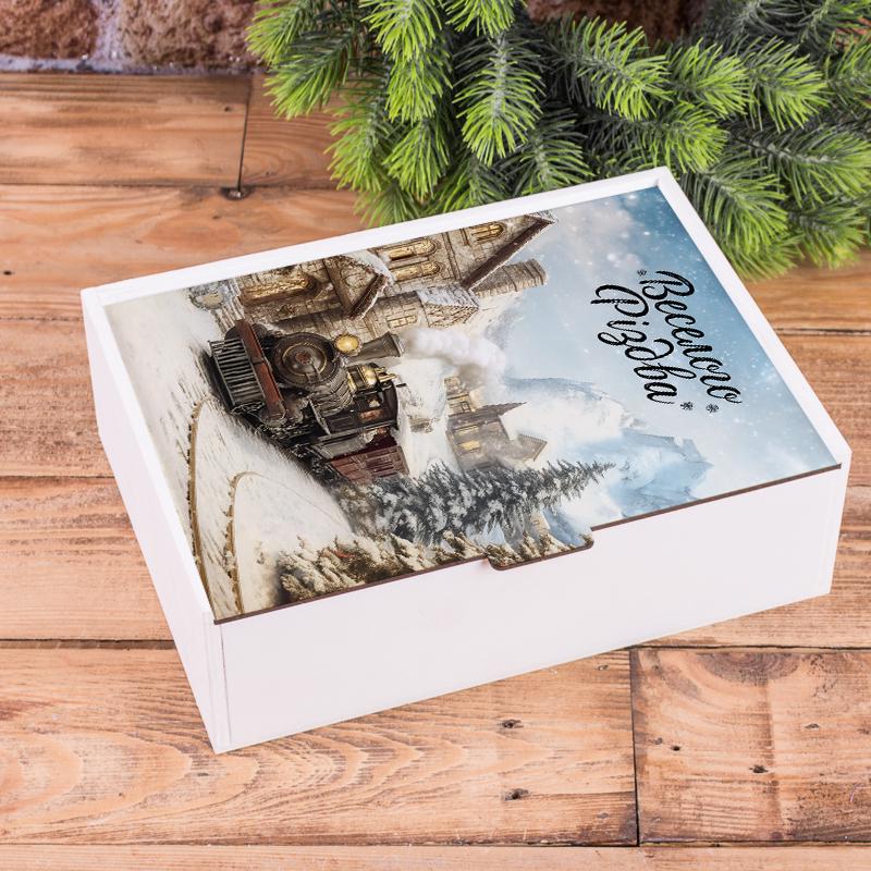 Коробка прямоугольная веселого Рождества 25 см (957-54)