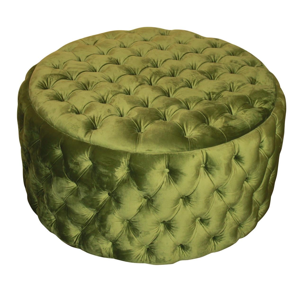 Пуф MeBelle Amster+ велюр 100x100x50 см Салатовий (0138)