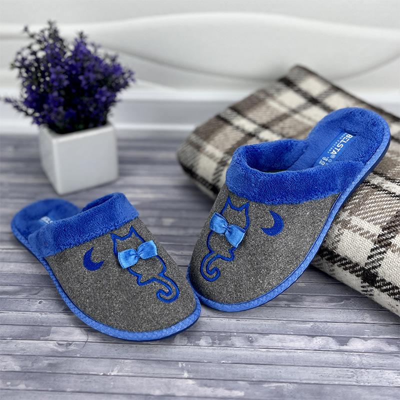 Домашні тапочки жіночі БЕЛСТА Е-0088-5 23 см p. 36 Синій (41603298)