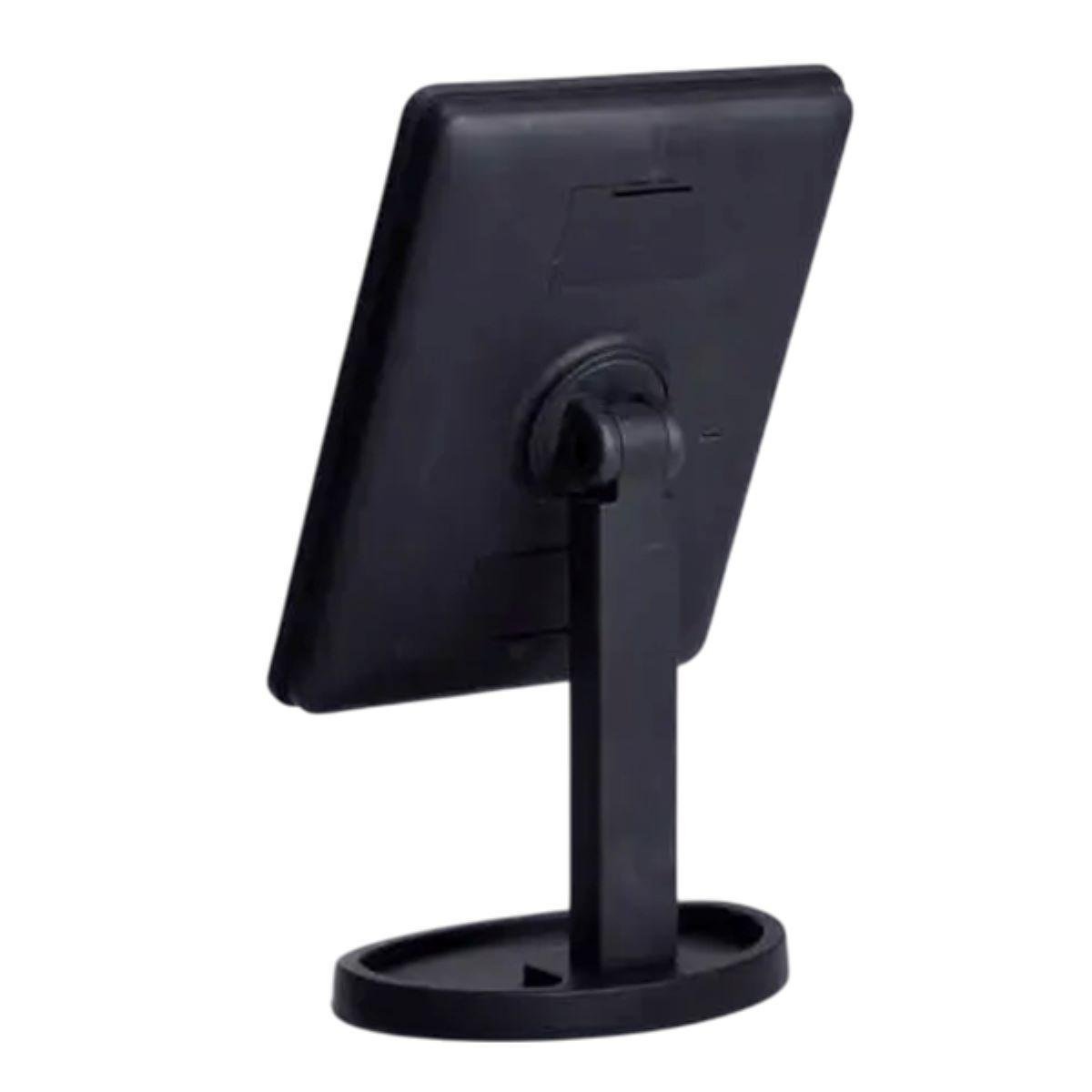 Зеркало настольное косметическое для макияжа з HP-10-3AB на подставке 21х16 см 16 LED Черный (A-033789) - фото 2