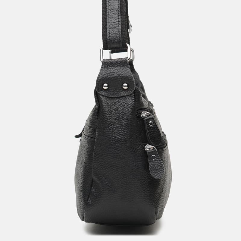 Сумка кожаная женская Borsa Leather K1028a Black - фото 4