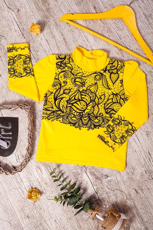 Блуза для дівчинки Носи своє Візерунок 28 см Жовтий (92 см67-036-33-v31)