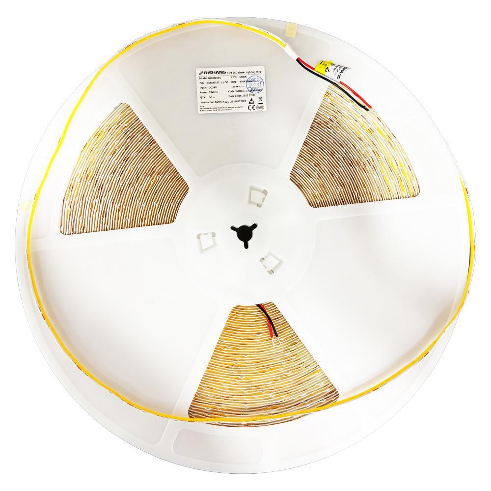 Светодиодная лента COB-320-IP20-WW-8-24 RM0801EC-J-L-V1 3000K CRI90 бобина 50 м (17082)