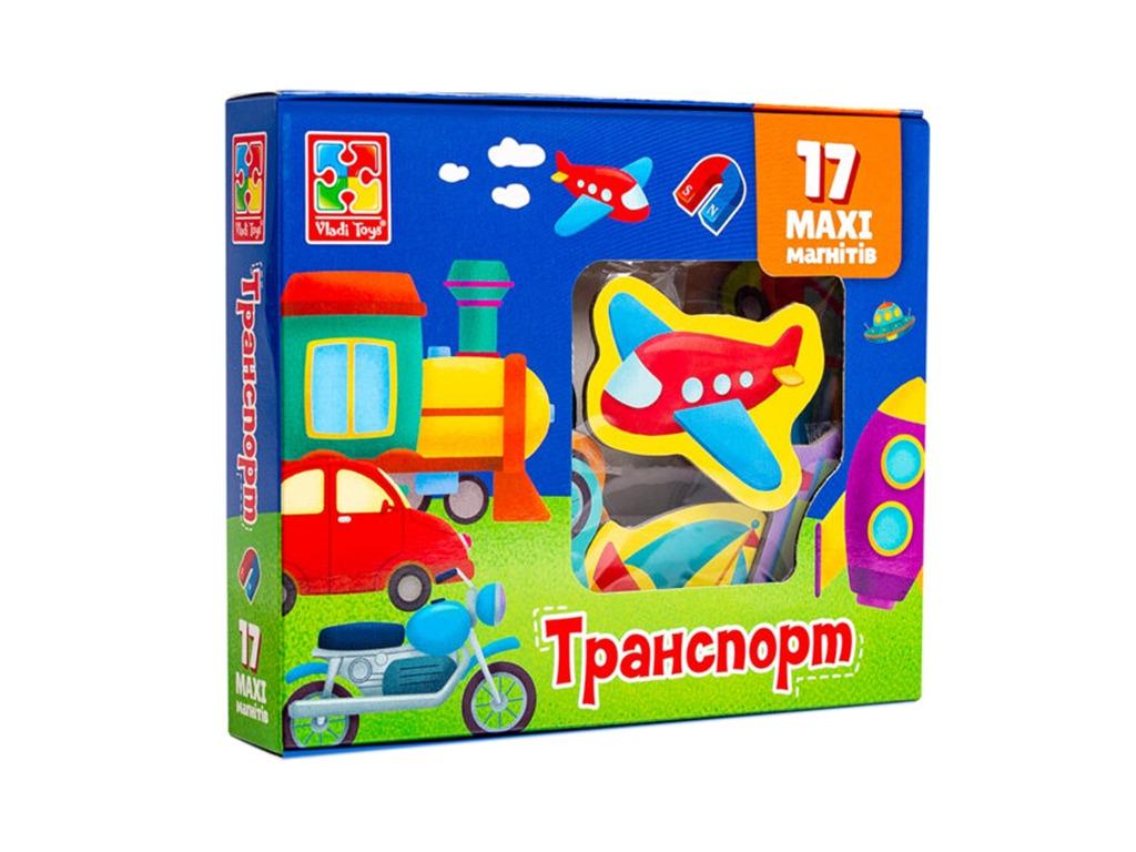Набір дитячий Vladi Toys магніти транспорт 18х3 х16 см (VT3106-26)