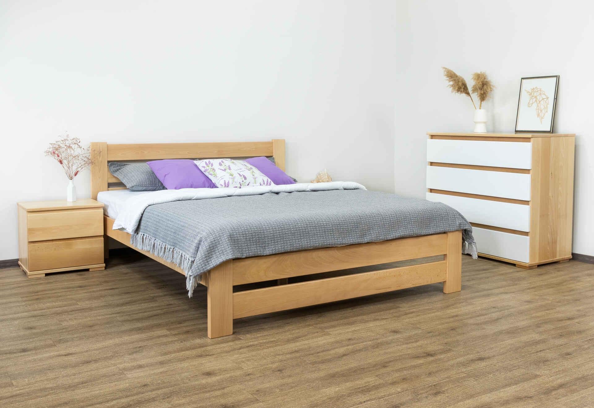 Кровать классическая двуспальная Дримка Марсель дерево покрытие лак 180х200 см Бук натуральный (49838)