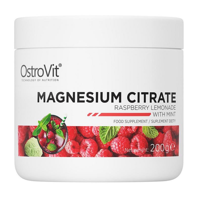 Магний цитрат OstroVit Magnesium Citrate 200 г Малиновый лимонад