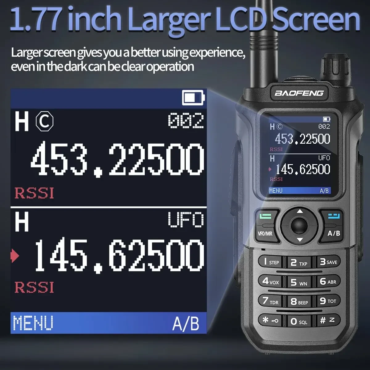 Рація Baofeng UV-21 PRO V2 заряджання type-C до 20 км Grey - фото 8