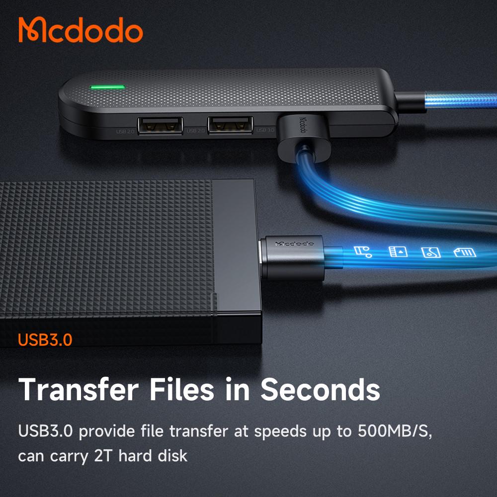 USB-хаб Mcdodo Type-C на 5 портов для Mac iPad OS Windows Android (HU-1430) - фото 7