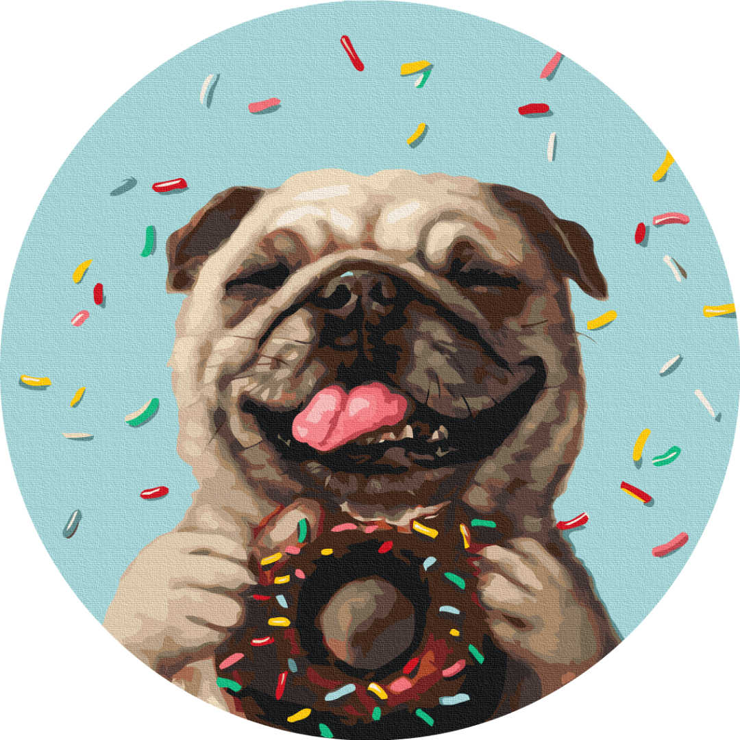 Картина по номерам Brushme Pugalicious другий d 40 см (RC00042L)