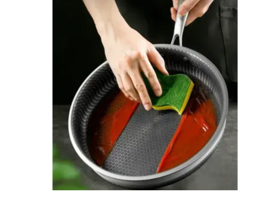 Сковорода зі скляною кришкою Bohmann з нержавіючої сталі з стільниковою структурою 22 см (BP 4000-22) - фото 7