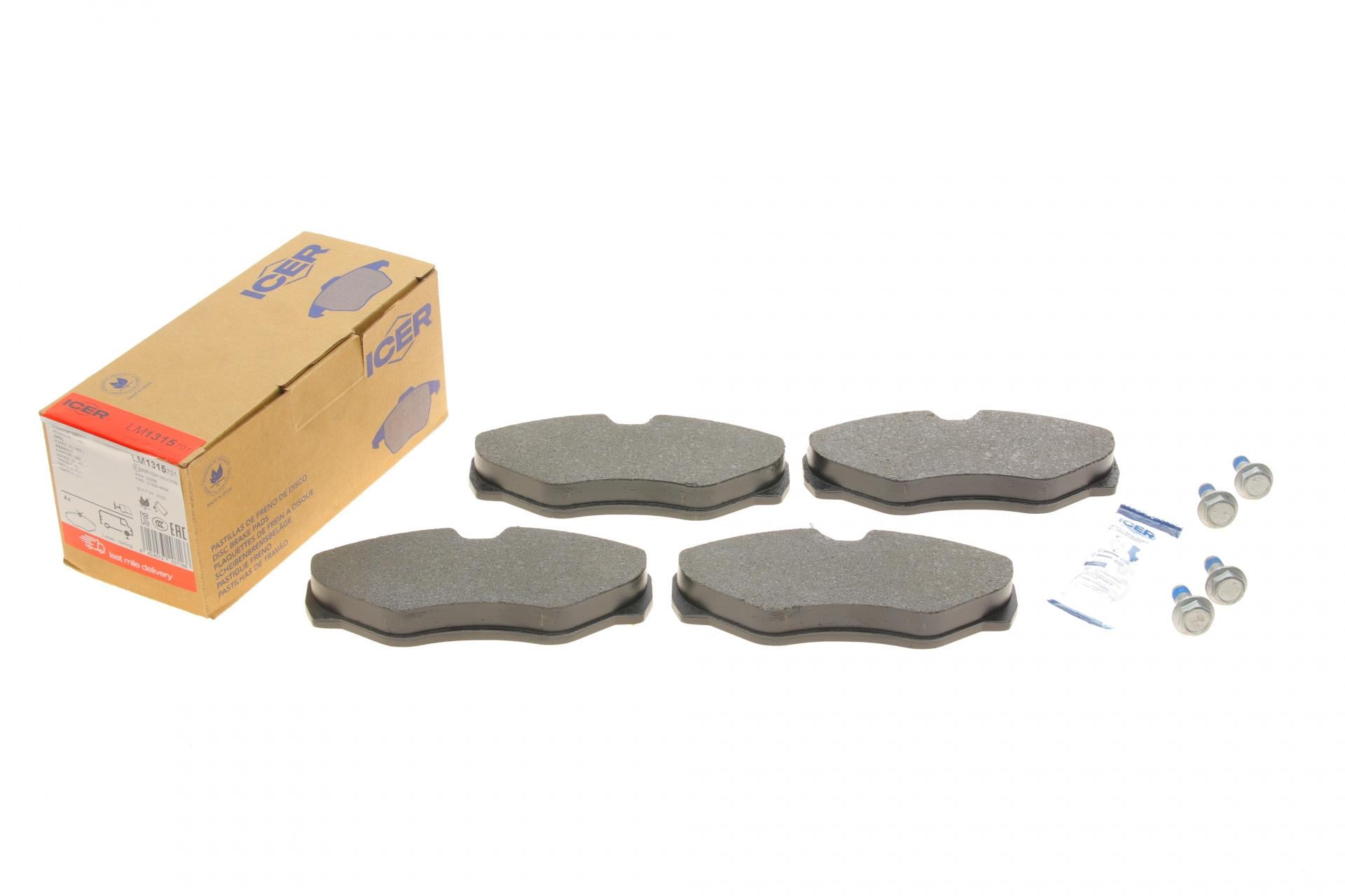Колодки гальмівні передні ICER для Renault Trafic II/Opel Vivaro A/Nissan Primastar 01- (LM1315-701)