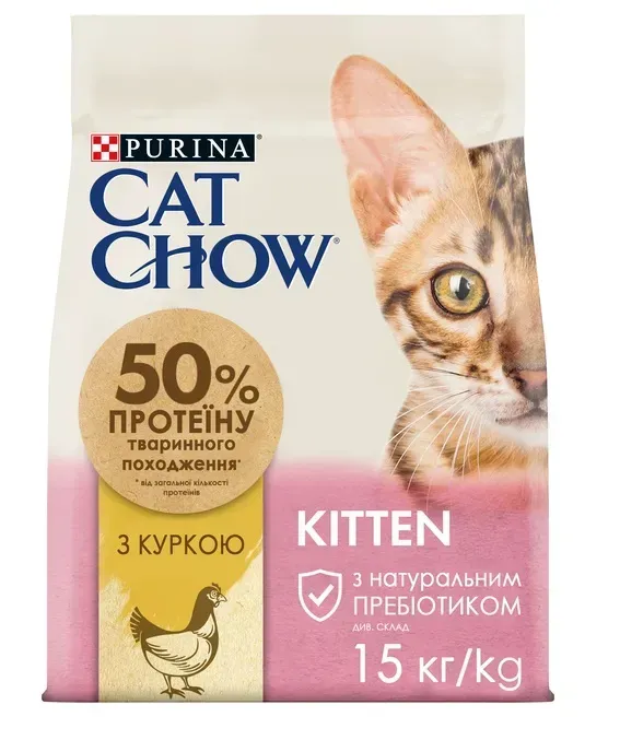 Корм сухий для кошенят Purina Cat Chow Kitten з куркою 15 кг (14028)