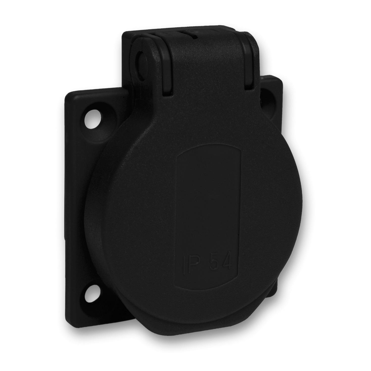 Силовая розетка Schneider Electric Mureva 2P+E 16А 250 В встраиваемая IP54 черная (PKS51N)