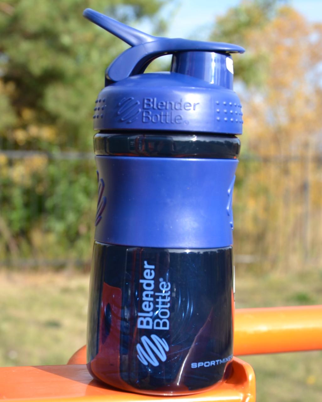 Шейкер BlenderBottle SportMixer Flip 20oz 590 мл Navy - фото 5