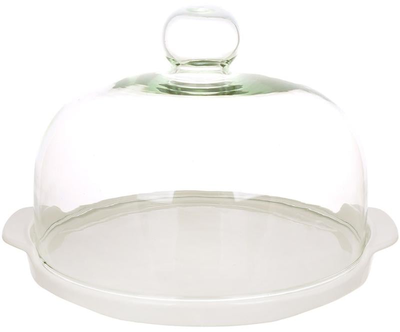 Блюдо фарфоровое BonaDi с крышкой-колпаком 22/25 см