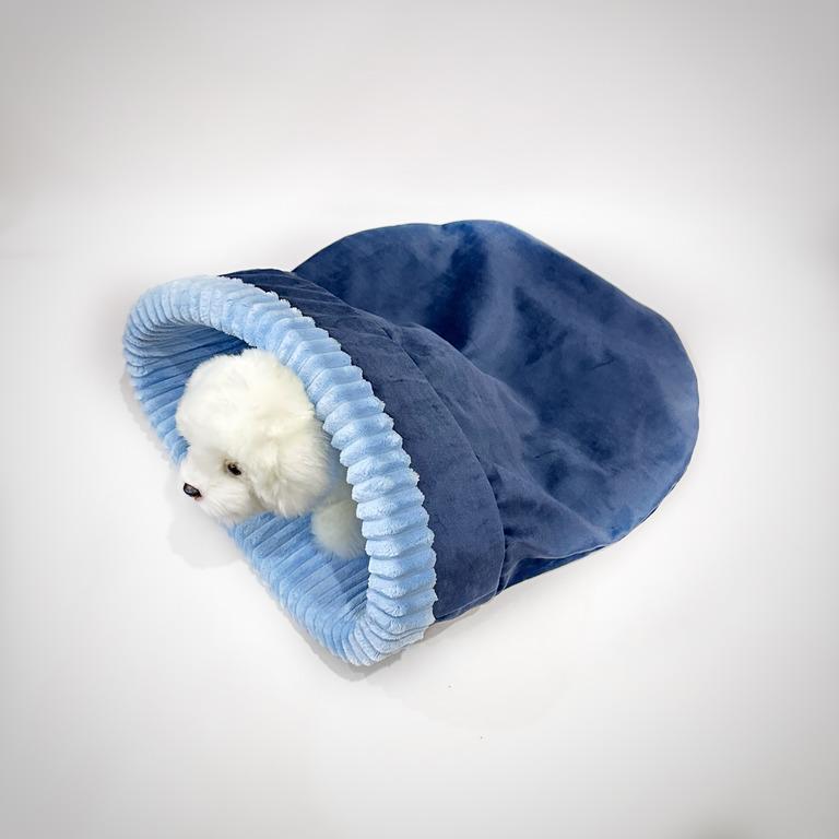 Лежанка-муфта для собак Amore mio Cane Snuggle до 8 кг L 55х65 см Blue (S-0005) - фото 2 Лежанка-муфта для собак Amore mio Cane Snuggle до 8 кг L 55х65 см Blue (S-0005) - фото 2