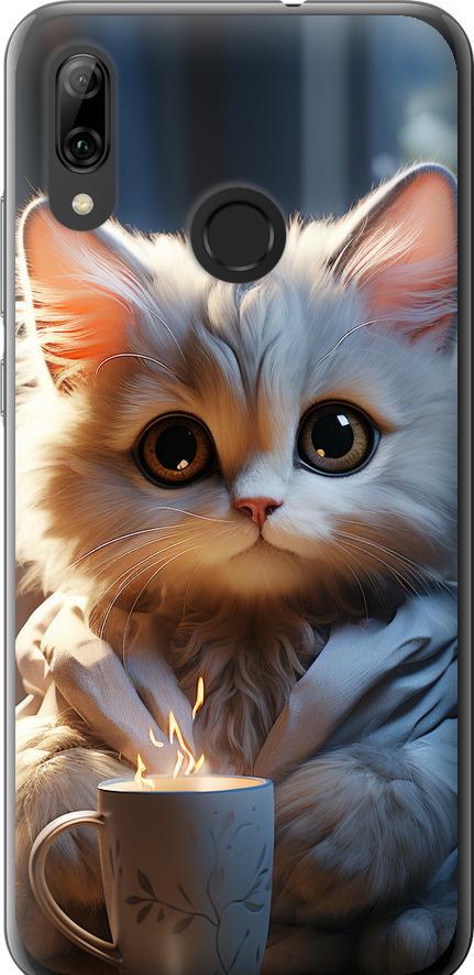 Чехол на Huawei P Smart 2019 White cat (5646t-1634-42517)