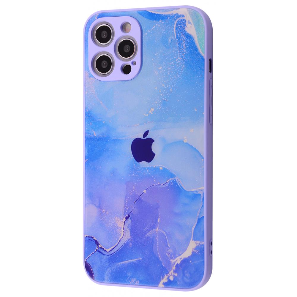 Чехол PRC Marble Clouds iPhone 12 Pro Max blue Синий